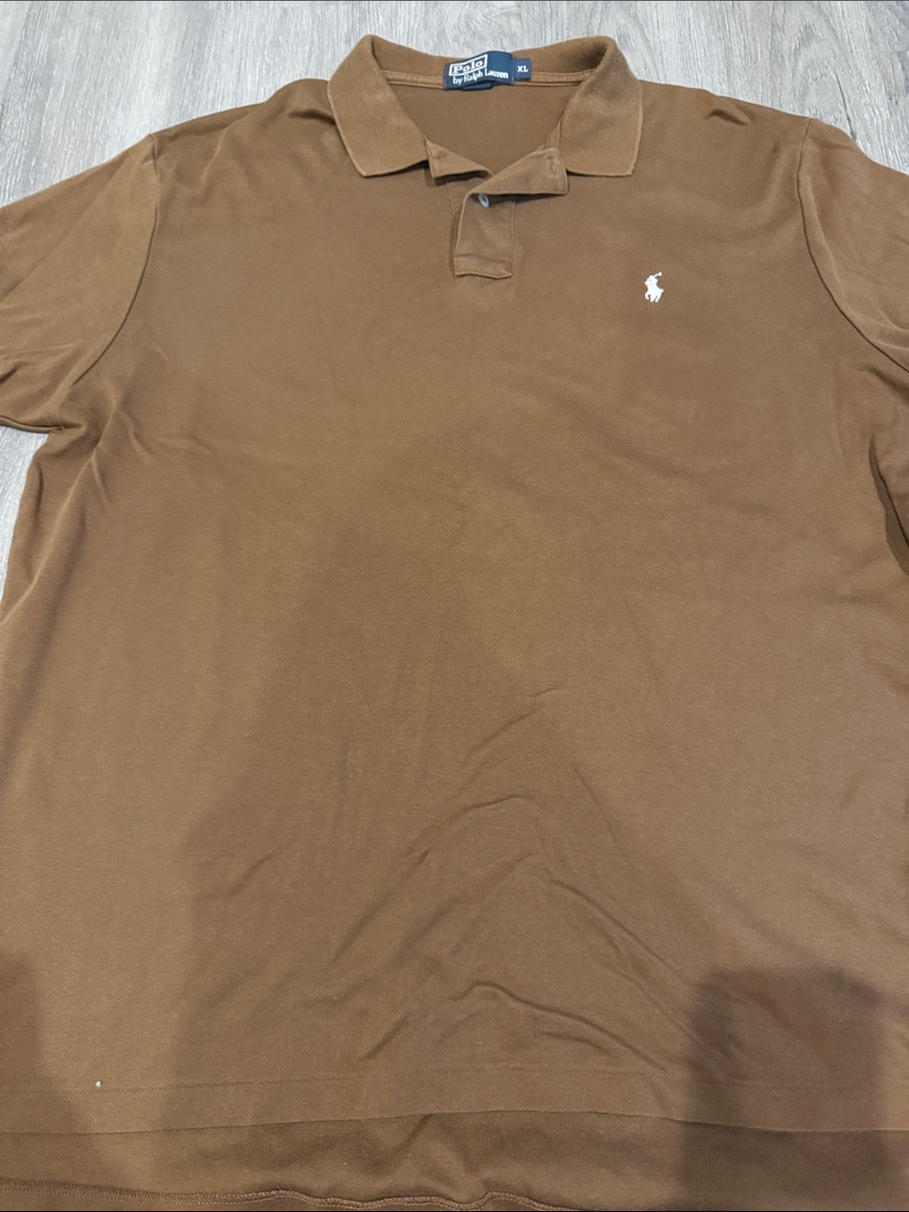 Ralph Lauren milk chocolate Brown Men’s Short-Sleeve Polo with White Pony